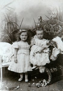 Grand Duchesses Olga Nikolaevna and Tatiana Nikolaievna of Russia by K. von Hahn