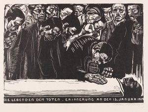Commemorative sheet for Karl Liebknecht by Käthe Kollwitz