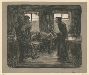 Hamburg Pub (Probably Unique) by Käthe Kollwitz