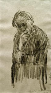 Standing Woman, Head Resting on Right Hand by Käthe Kollwitz