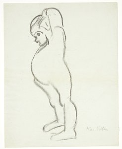 Standing Child Pulling Chemise Over Head by Kai Nielsen