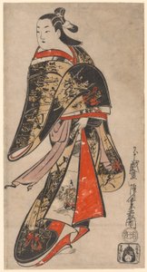 Courtesan Walking by Kaigetsudo Anchi