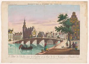View of the Doelen Bridge over the Amstel in Amsterdam by Kaiserlich Franziskische Akademie