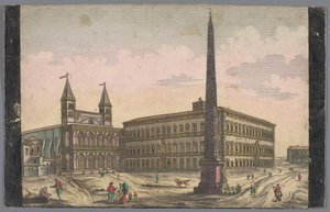 View of the Piazza di San Giovanni in Laterano in Rome by Kaiserlich Franziskische Akademie