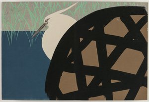 Flowers of a Hundred Worlds (Momoyogusa): White Heron by Kamisaka Sekka