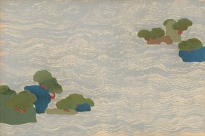 Pine islands in a silver sea, from a Chigusa (A Thousand Grasses) series