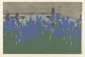 Yatsubashi (Flowers of a Hundred Worlds, series title) by Kamisaka Sekka