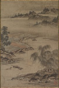 Farming and Herding Buffalo in Summer by Kanô Jushin