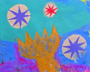Abstract Crown And Stars by Kanat Ibragimov