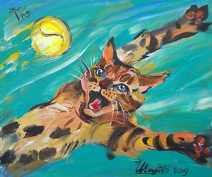 Flying Bengal Cat