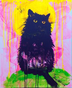 Mystic Black Cat by Kanat Ibragimov