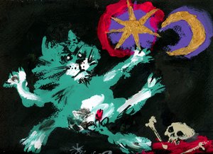 Mystical Green Cat Flight
