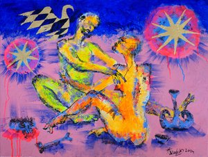 Vibrant Intimate Embrace