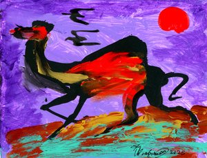 Camel and Birds