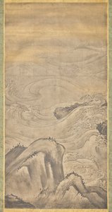 Rocks and Waves by Kano Motonobu