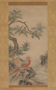 Pheasants among Trees: Flowers of the Four Seasons by Kano Shoei