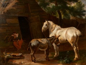 The Sleeping Farm Girl by Karel (attr.to) Dujardin