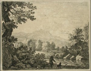 Landscape with Man and Dog by Karel Dujardin