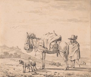 Man with Mule by Karel Dujardin
