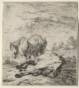 The Two Horses by Karel Dujardin