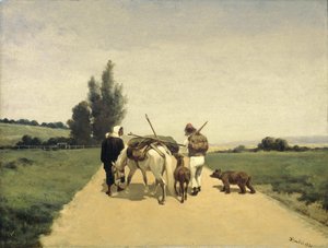 Wandering Family on a Country Road by Karel Frederik Bombled
