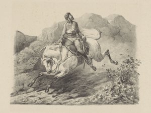 Fleeing Soldier on Horseback