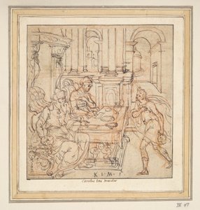 The Prodigal Son taking leave of his parents by Karel van Mander I