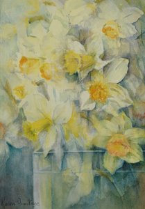 Spring Time, Mixed Daffodils in Tank No 3., Mrs Krelage, Ice Follies and Fortune