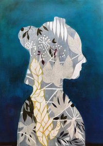 Botanical Woman Profile by Karenina Fabrizzi