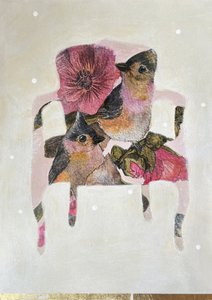Shabby Chic Floral Birds
