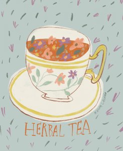 Floral Herbal Tea by Karin Lauria
