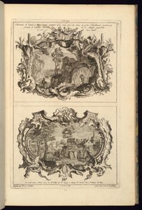 Print, Design for Two Cartouches, 1745