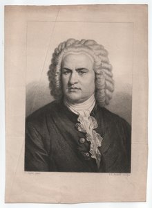 Johann Sebastian Bach (1685-1750) (engraving) by Karl & Andorff Friedrich August (1819 1875) Jager