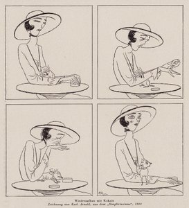 Woman Taking Cocaine by Karl Arnold