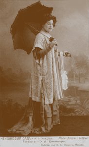 Olga Leonardovna Knipper-Chekhova as Ranevskaya in The Cherry Orchard by Karl August Fischer