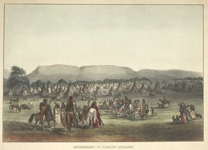 Encampment of Piegan Indians, pub. 1842