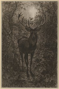 Hubertus Deer by Karl Bodmer