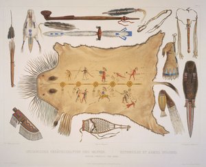 Indian utensils and arms, engraved by A. Zschokke and J. Hurliman by Karl Bodmer