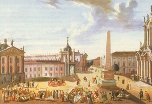 Old Market of Potsdam with City Palace by Karl Christian Wilhelm Baron
