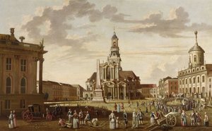 Old Market of Potsdam and Church St. Nikolai by Karl Christian Wilhelm Baron