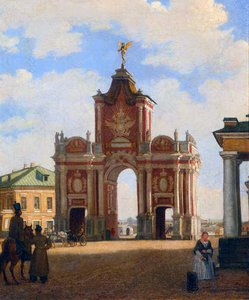 The Red Gate in Moscow, 1844