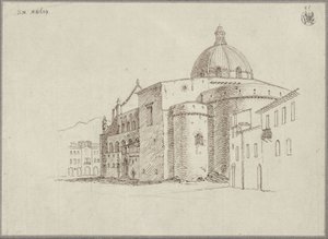View of the Messina Cathedral from the Northeast by Karl Friedrich Schinkel