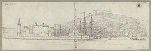View of Naples with the Harbour, Castel Nuovo, the Lighthouse and Castel Sant