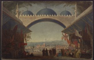 Aucassin and Nicolette. Opera by Georg Abraham Schneider. Design for the 5th Decoration. Bazaar in Tunis by Karl Friedrich Schinkel