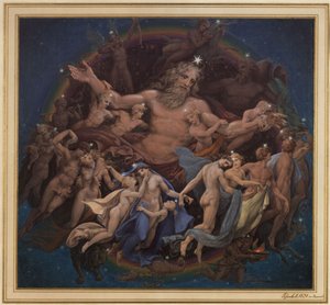 Berlin. Old Museum at the Lustgarten. Design for the mural "Uranus and the Dance of the Stars" by Karl Friedrich Schinkel