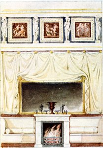 Berlin, Wilhelmplatz. Palace of Prince Karl of Prussia, Design for the Cabinet by Karl Friedrich Schinkel