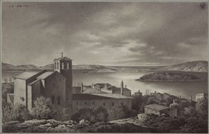 View of Pola and the Sea by Karl Friedrich Schinkel