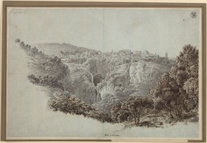 View from Monte Catillo to the West Over the Anio Valley Towards Tivoli by Karl Friedrich Schinkel