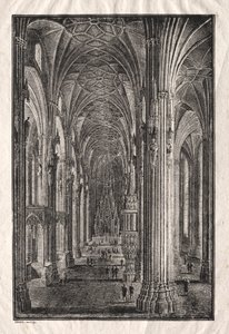 Interior of St. Stephens Cathedral in Vienna by Karl Friedrich Schinkel