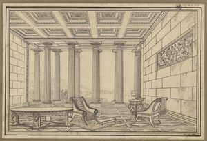 Open Hall by the Sea in Ancient Style by Karl Friedrich Schinkel